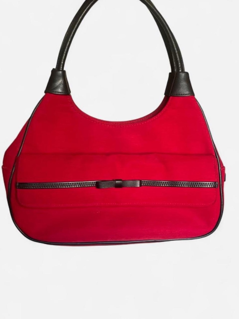 Vintage Y2K Mantles Cherry Red Shoulder Bag Bow Detail
